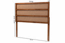 Mana Ash Walnut King Size Headboard w/Rattan Baxton