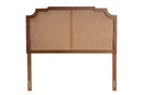 Tori Ash Walnut King Size Headboard w/Rattan Baxton