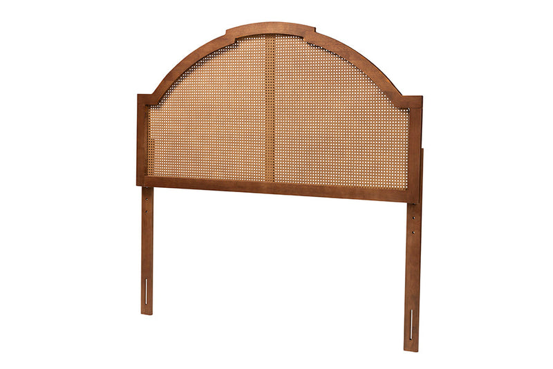 Reneau Ash Walnut Queen Size Headboard w/Rattan Baxton