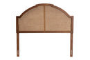 Reneau Ash Walnut King Size Headboard w/Rattan Baxton