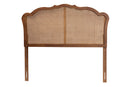 Fedra Ash Walnut King Size Headboard w/Rattan Baxton