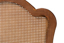 Fedra Ash Walnut Queen Size Headboard w/Rattan Baxton