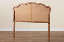 Fedra Ash Walnut King Size Headboard w/Rattan Baxton