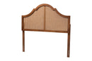 Wyatt Ash Walnut Queen Size Headboard w/Rattan Baxton