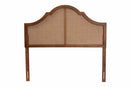 Wyatt Ash Walnut King Size Headboard w/Rattan Baxton