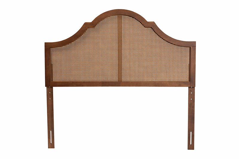 Wyatt Ash Walnut Queen Size Headboard w/Rattan Baxton
