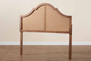 Wyatt Ash Walnut Queen Size Headboard w/Rattan Baxton