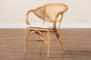 Aveline Natural Brown Finished Rattan Dining Chair Baxton