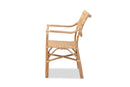 Aliana Natural Brown Finished Rattan Dining Chair Baxton