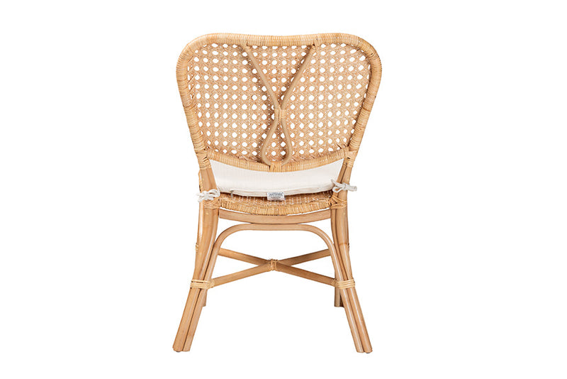 Santiago Natural Brown Finished Rattan Dining Chair Baxton