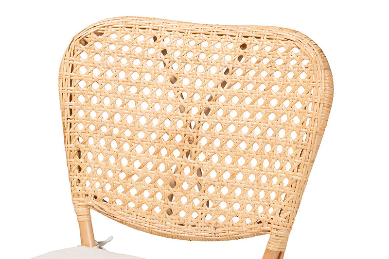 Santiago Natural Brown Finished Rattan Dining Chair Baxton