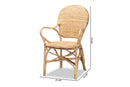 Noelia Natural Brown Finished Rattan Dining Chair Baxton