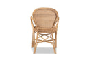 Noelia Natural Brown Finished Rattan Dining Chair Baxton