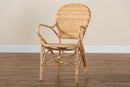 Noelia Natural Brown Finished Rattan Dining Chair Baxton