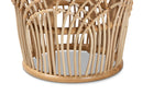 Celine Natural Brown Finished Rattan End Table Baxton