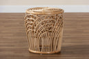 Celine Natural Brown Finished Rattan End Table Baxton