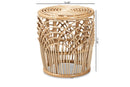 Celine Natural Brown Finished Rattan End Table Baxton