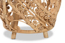 Cinzia Natural Brown Finished Rattan End Table Baxton