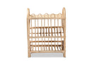 Blanca Natural Brown Finished Rattan 2-Tier Display Shelf Baxton