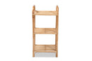 Eliza Natural Brown Finished Rattan 3-Tier Display Shelf Baxton