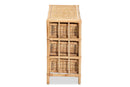 Sorley Natural Brown Rattan 6-Drawer Storage Cabinet Baxton