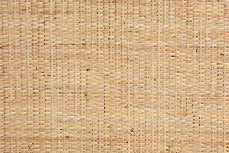 Layla Natural Brown Rattan 1-Drawer Nightstand Baxton