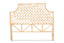 Mattia Natural Brown Rattan Queen Size Standalone Headboard Baxton