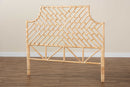 Mattia Natural Brown Rattan Queen Size Standalone Headboard Baxton