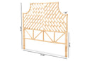 Mattia Natural Brown Rattan Queen Size Standalone Headboard Baxton