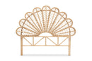 Delfina Natural Brown Rattan Queen Size Standalone Headboard Baxton