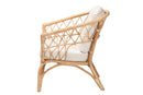 Adelia Natural Brown Antique Rattan Armchair Baxton