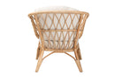 Adelia Natural Brown Antique Rattan Armchair Baxton