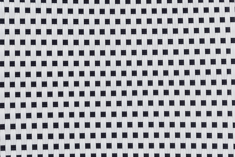 Katina Black and White Plastic and Natural Brown Rattan 5-Piece Bistro Set Baxton