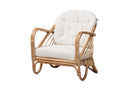 Mathias Natural Brown Antique Rattan 4Pc Living Room Set Baxton