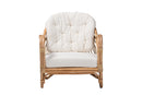 Mathias Natural Brown Antique Rattan Armchair Baxton