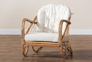 Mathias Natural Brown Antique Rattan Armchair Baxton
