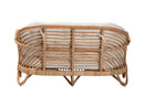 Mathias Natural Brown Antique Rattan Loveseat Baxton