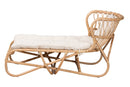 Elison Natural Brown Rattan Chaise Baxton