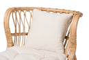Elison Natural Brown Rattan Chaise Baxton