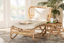 Elison Natural Brown Rattan Chaise Baxton