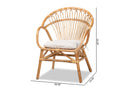 Carrick Natural Brown Rattan Dining Chair Baxton