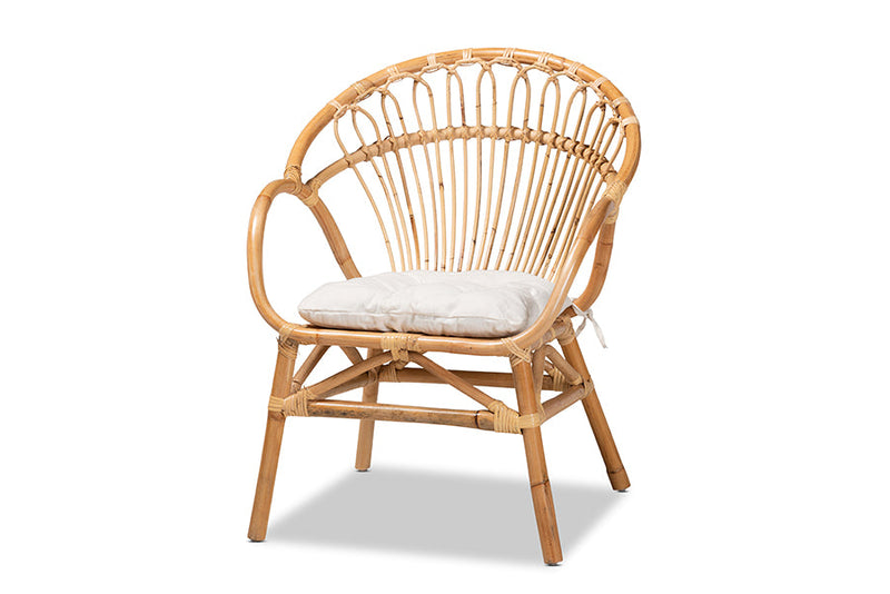 Carrick Natural Brown Rattan Dining Chair Baxton