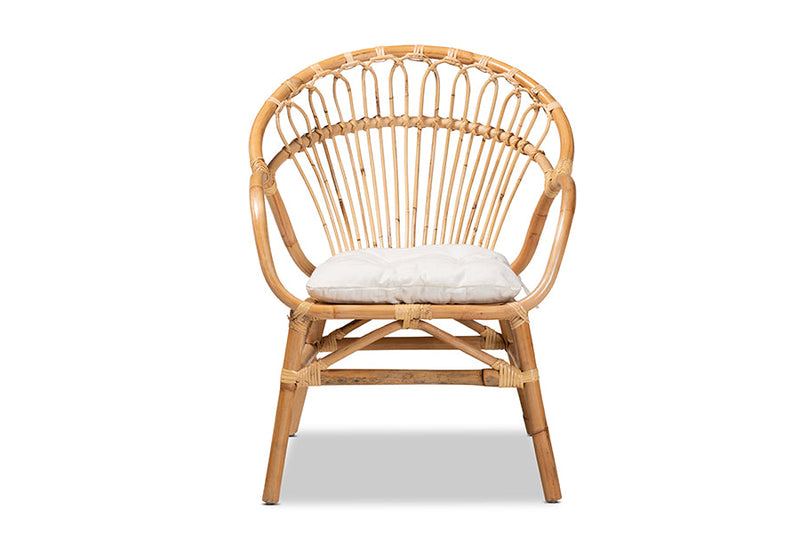Carrick Natural Brown Rattan Dining Chair Baxton