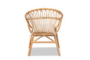 Carrick Natural Brown Rattan Dining Chair Baxton