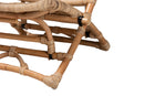 Liona Natural Brown Antique Rattan Foldable Lounge Chair Baxton