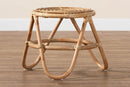 Alisa Natural Brown Rattan End Table Baxton