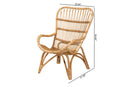 Reina Natural Brown Rattan Armchair Baxton