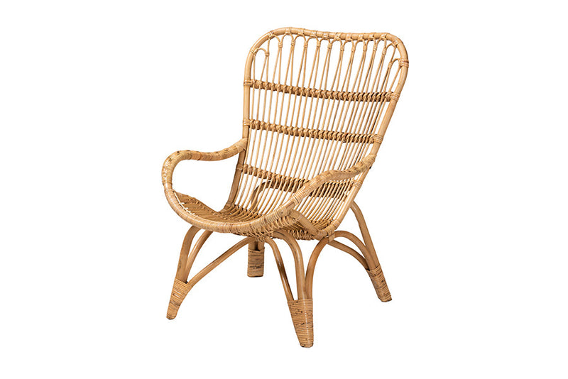 Reina Natural Brown Rattan Armchair Baxton