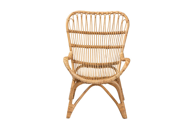 Reina Natural Brown Rattan Armchair Baxton