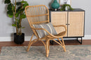 Reina Natural Brown Rattan Armchair Baxton